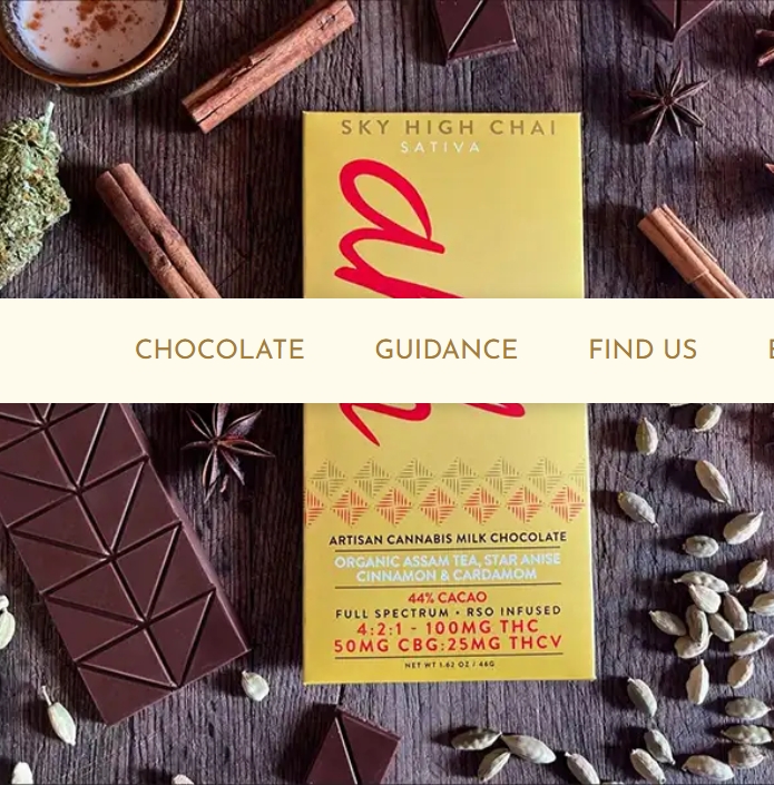 Sky High Chai Milk Chocolate 1:2:4 THC-V:CBG:THC (Sativa) (25 mg THCV: 50 mg CBG: 100