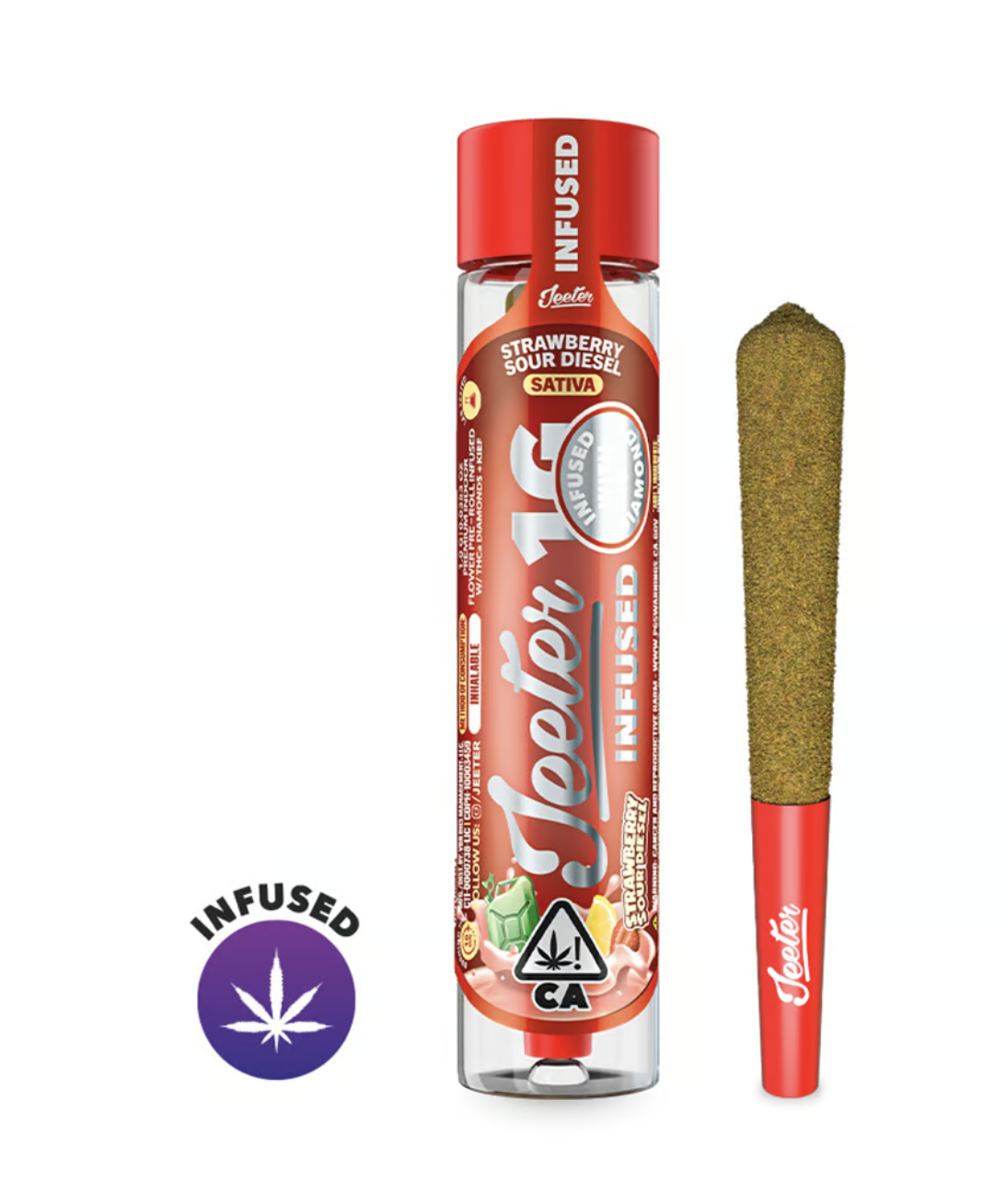 Strawberry Sour Diesel – Infused Preroll – 1g • Spliff Second