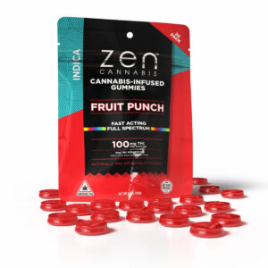 Fruit Punch Indica Gummies | 100mg | 20pk - 1 each